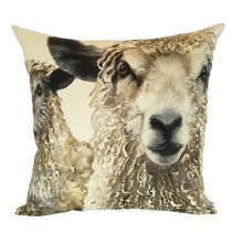 Load image into Gallery viewer, FARMYARD FACES SHEEP CUSHION COVER
