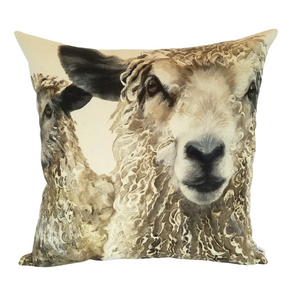 FARMYARD FACES SHEEP CUSHION COVER