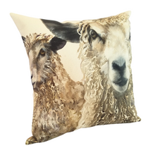 Load image into Gallery viewer, FARMYARD FACES SHEEP CUSHION COVER
