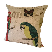 Load image into Gallery viewer, Parrots cushion cover
