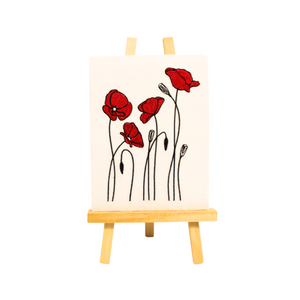 Poppies embroidered art