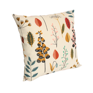 Poppy floral cushion left side view