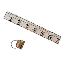 Load image into Gallery viewer, Tape Measure keyfob cut out ready for attaching hardware
