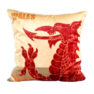 Welsh Dragon head cushion