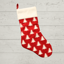 Load image into Gallery viewer, White Christmas tree stocking
