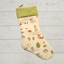 Load image into Gallery viewer, Woodland themed Christmas stocking
