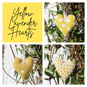 Yellow Lavender Hearts collage