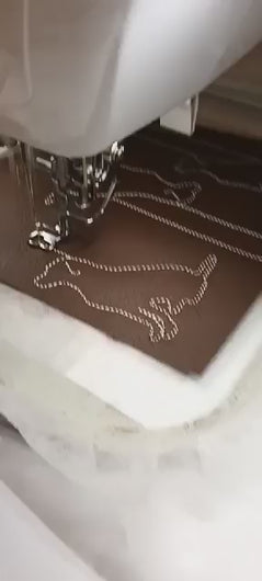 Video of Labrador keyfob being stitched
