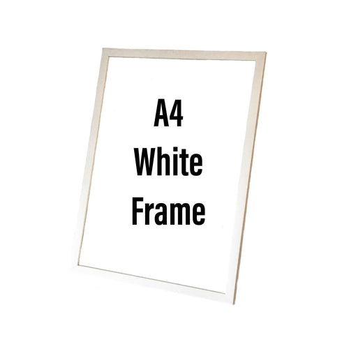 A4 white frame