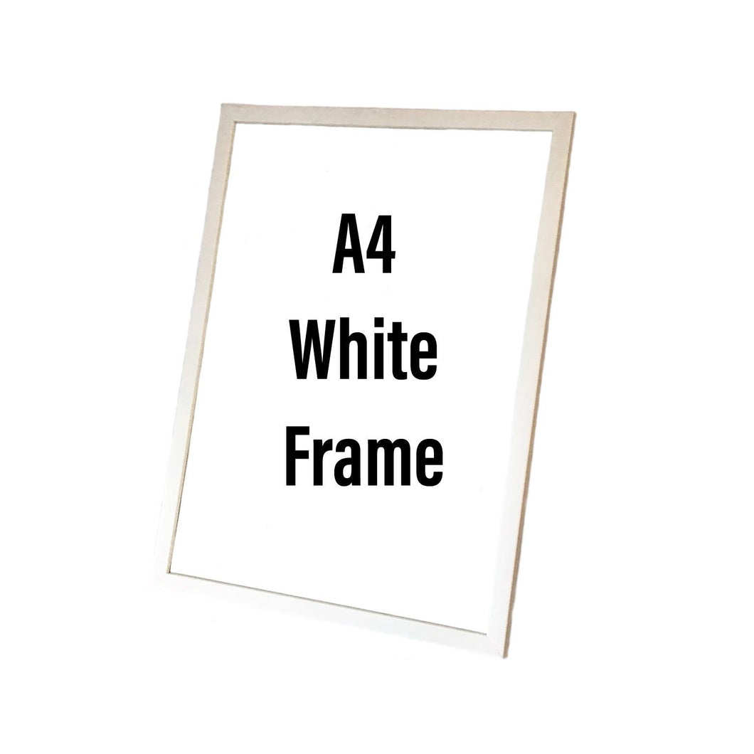 A4 white frame