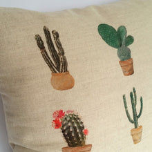 Load image into Gallery viewer, Cactus Cushion Multi close up left
