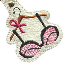Load image into Gallery viewer, CANCER RIBBON BRA KEY FOB
