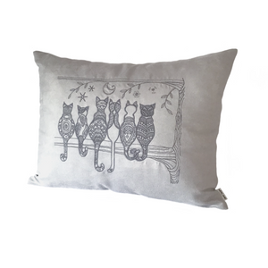 Cast on a Branch cushion right side view