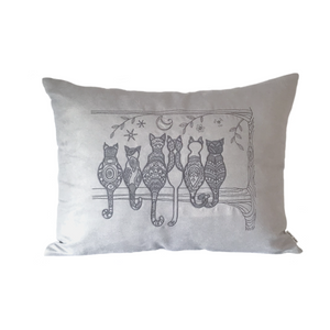 Cats on a Branch cushion
