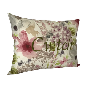 Cwtch Cushion Pastel green left view