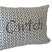 Load image into Gallery viewer, Cwtch Scandi Navy Cushion left closeup
