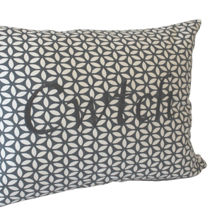 Cwtch Scandi Navy Cushion left closeup