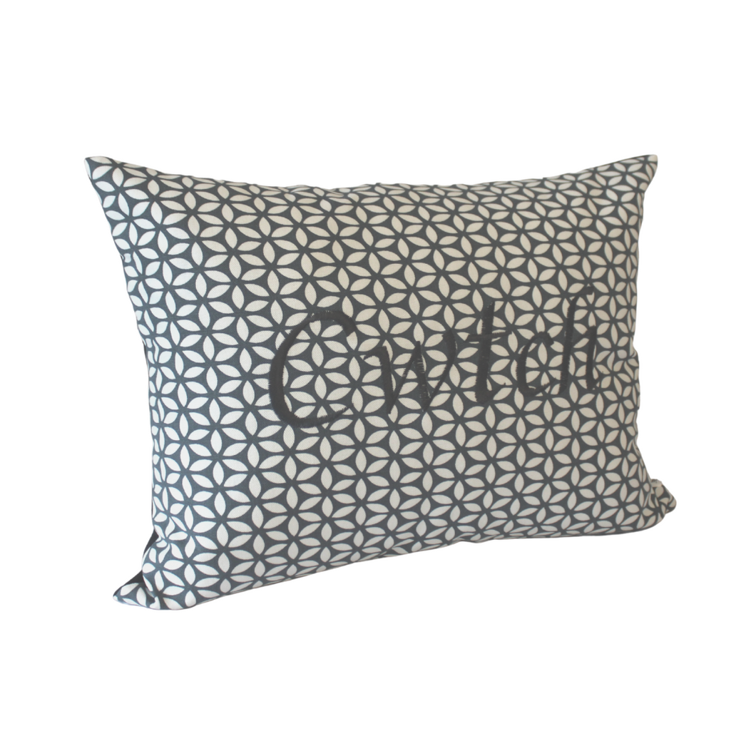 Cwtch Scandi Navy Cushion left view