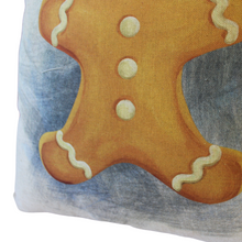 Load image into Gallery viewer, Gingerbread Man Cushion closeup legs
