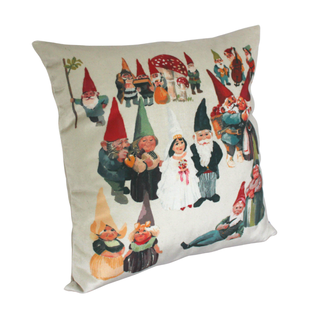 Gnome Wedding Cushion left angled view