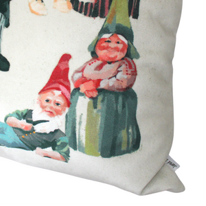 Gnome Wedding Cushion bottom right corner close up