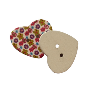 Heart Buttons front and back