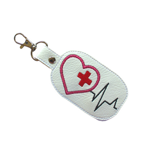 Heartbeat keyfob with lobster clasp