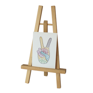 Hippie Peace Embroidered Art without frame