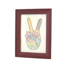 Load image into Gallery viewer, HIPPIE PEACE FRAMED EMBROIDERY
