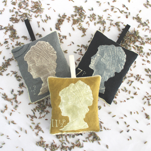 Lavender bags stamps set of three on seeds