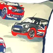 Load image into Gallery viewer, Motor Rally Mini cushion close up
