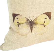 Load image into Gallery viewer, Multi butterfly cushion close up of cream and black butterfly
