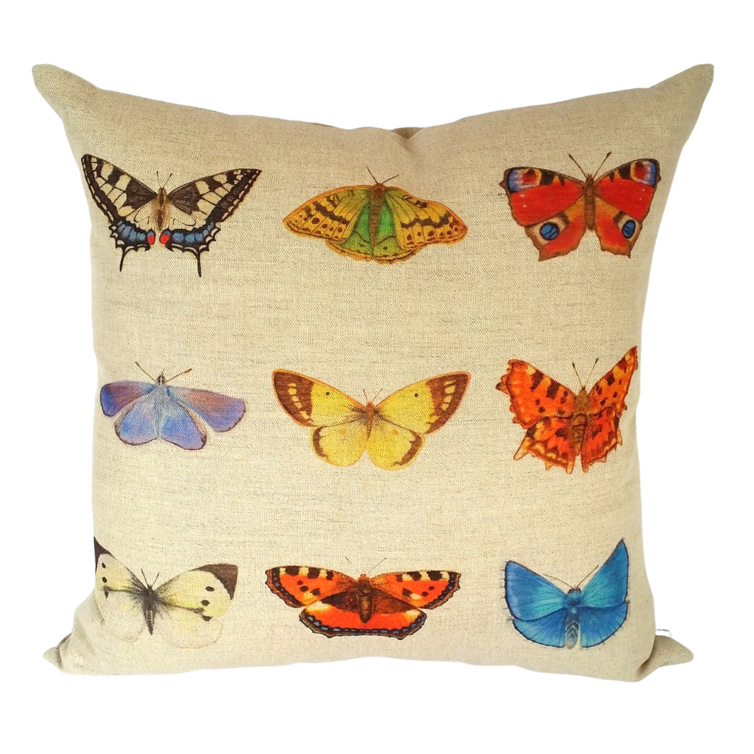 Multi butterfly cushion with nine butterflies