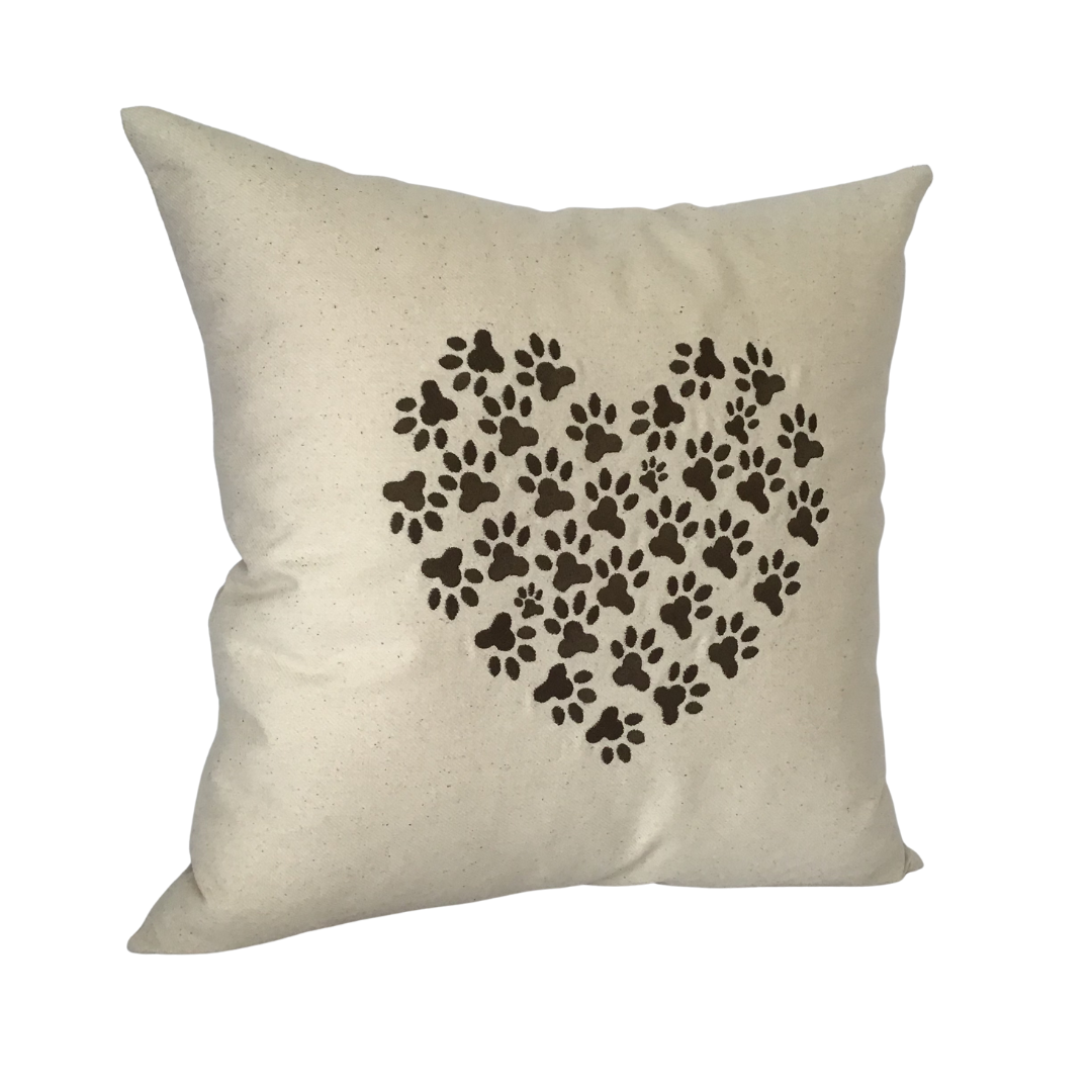 Paw sales print cushion