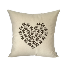 Load image into Gallery viewer, Paw Print Heart Cushion
