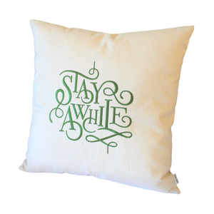 Stay Awhile Cushion right angle view