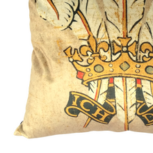 Load image into Gallery viewer, Three Feathers cushion left close up
