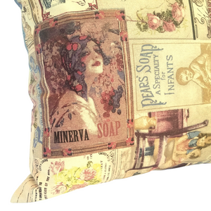 Vintage Soaps Cushion closeup left