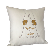 Load image into Gallery viewer, Wedding Champagne Cushion left view
