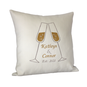 Wedding Champagne Cushion left view