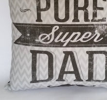 Load image into Gallery viewer, Super Dad Cushion left close up
