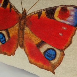 Peacock Butterfly Cushion close up