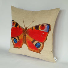 Load image into Gallery viewer, Peacock Butterfly Cushion right view
