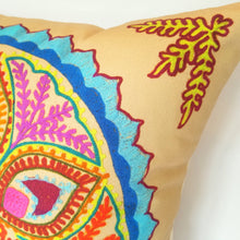 Load image into Gallery viewer, Indian Raj Sun Cushion close up
