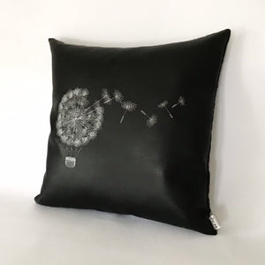 Dandelion Embroidered Cushion right view