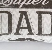 Load image into Gallery viewer, Super Dad Cushion centre close up
