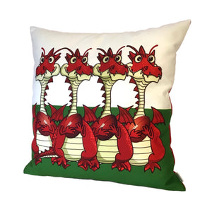 Welsg Rugby Dragons cushion right view