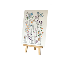Load image into Gallery viewer, Scandi floral embroidered art

