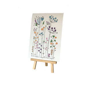 Scandi floral embroidered art