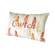 Load image into Gallery viewer, Cwtch Cushion Autumn Lupins right view

